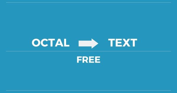 100% Free Octal to Text Converter Tool